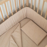 Beige Washed Cotton Cot Duvet
