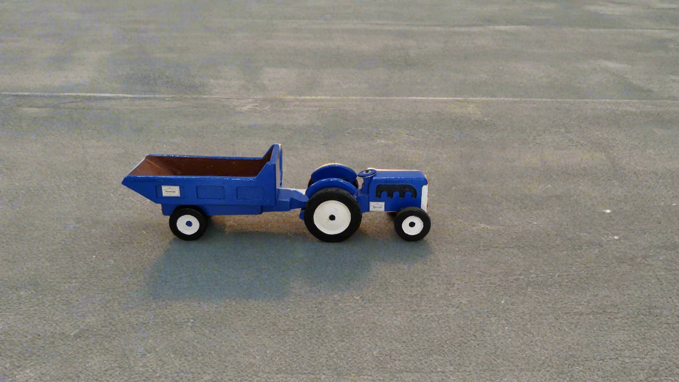 WM Wooden Toys -  Landini Tractor and Trailor