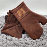Leather Oven Mitt and Pot Holder