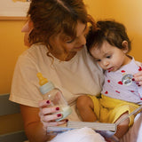 BIBS 240ml Round Silicone Medium Flow Glass Bottle