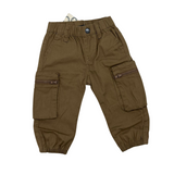 Kids Khaki Cargo Cuffed Pants