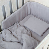 Grey Muslin Cot Duvet