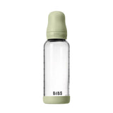 BIBS 240ml Round Silicone Medium Flow Glass Bottle