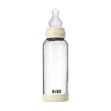 BIBS 240ml Round Silicone Medium Flow Glass Bottle