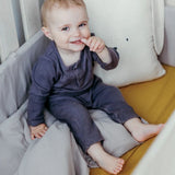 Grey Muslin Cot Duvet