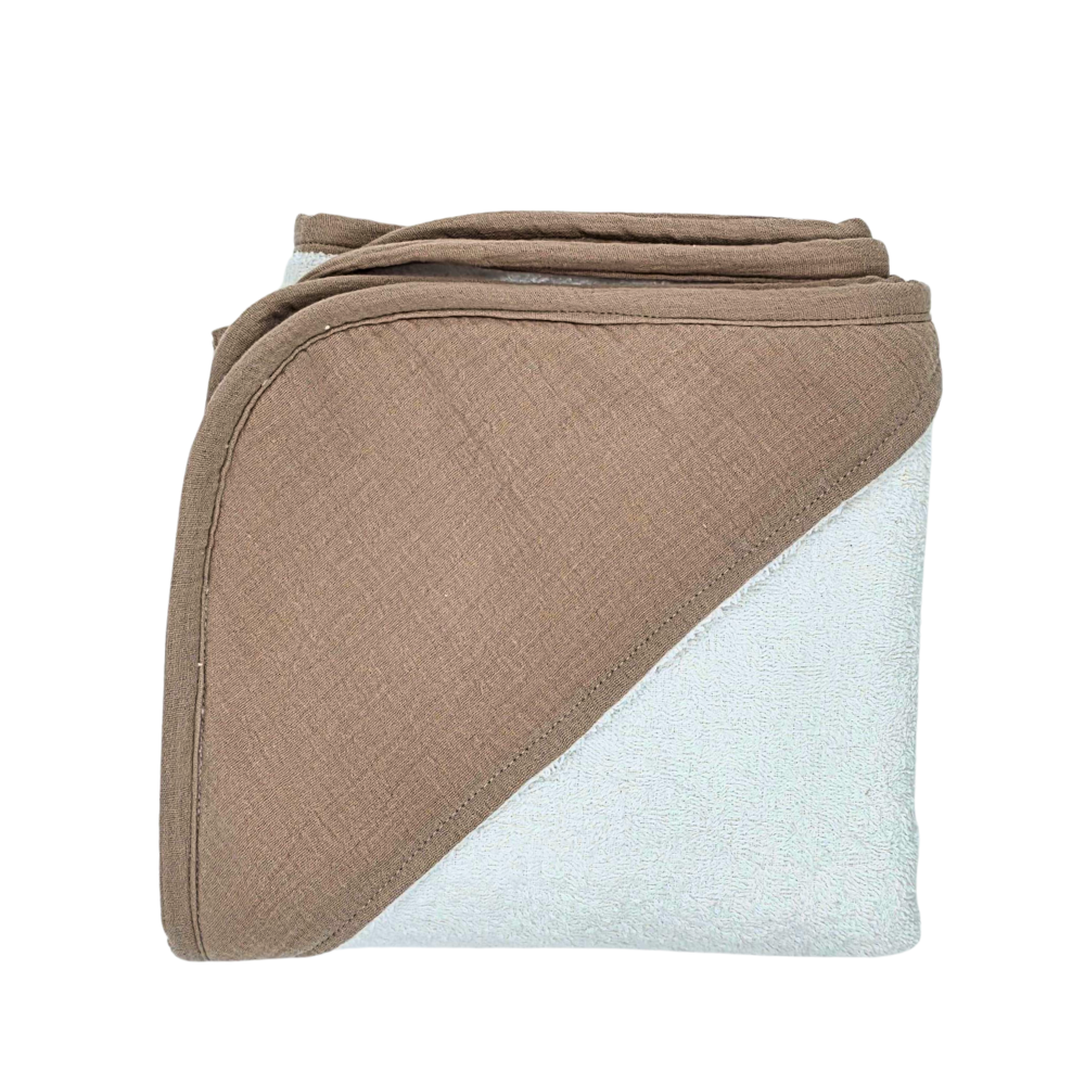 Little Hummingbird Coloured Piping Hooded Cotton Towel