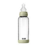 BIBS 240ml Round Silicone Medium Flow Glass Bottle