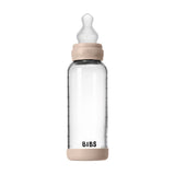 BIBS 240ml Round Silicone Medium Flow Glass Bottle