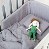 Grey Muslin Cot Fitted Sheet