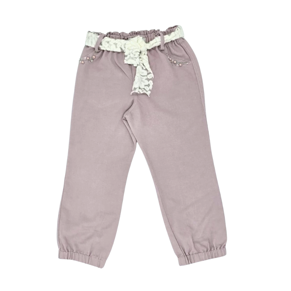 Meerkat Embroidered Girl Pants