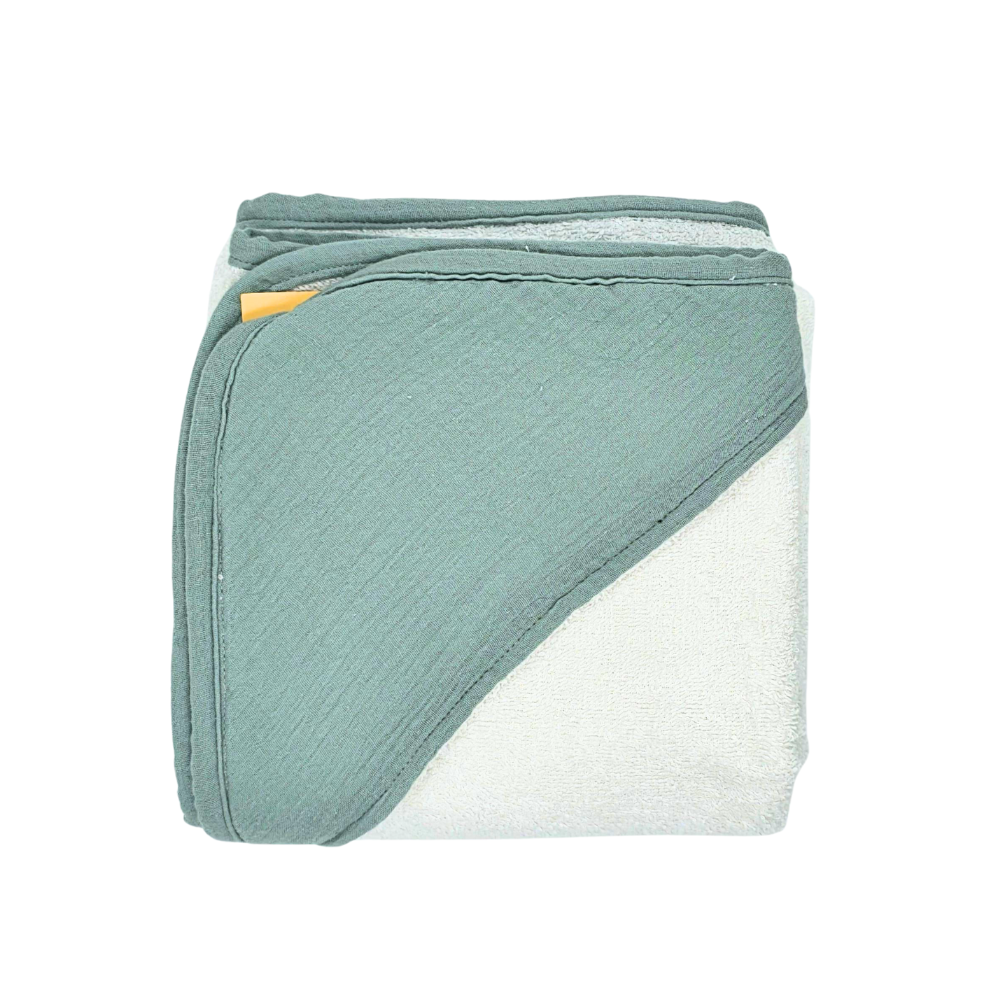 Little Hummingbird Coloured Piping Hooded Cotton Towel