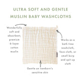 Little Weasel Muslin Baby Washcloths (Set of 3)