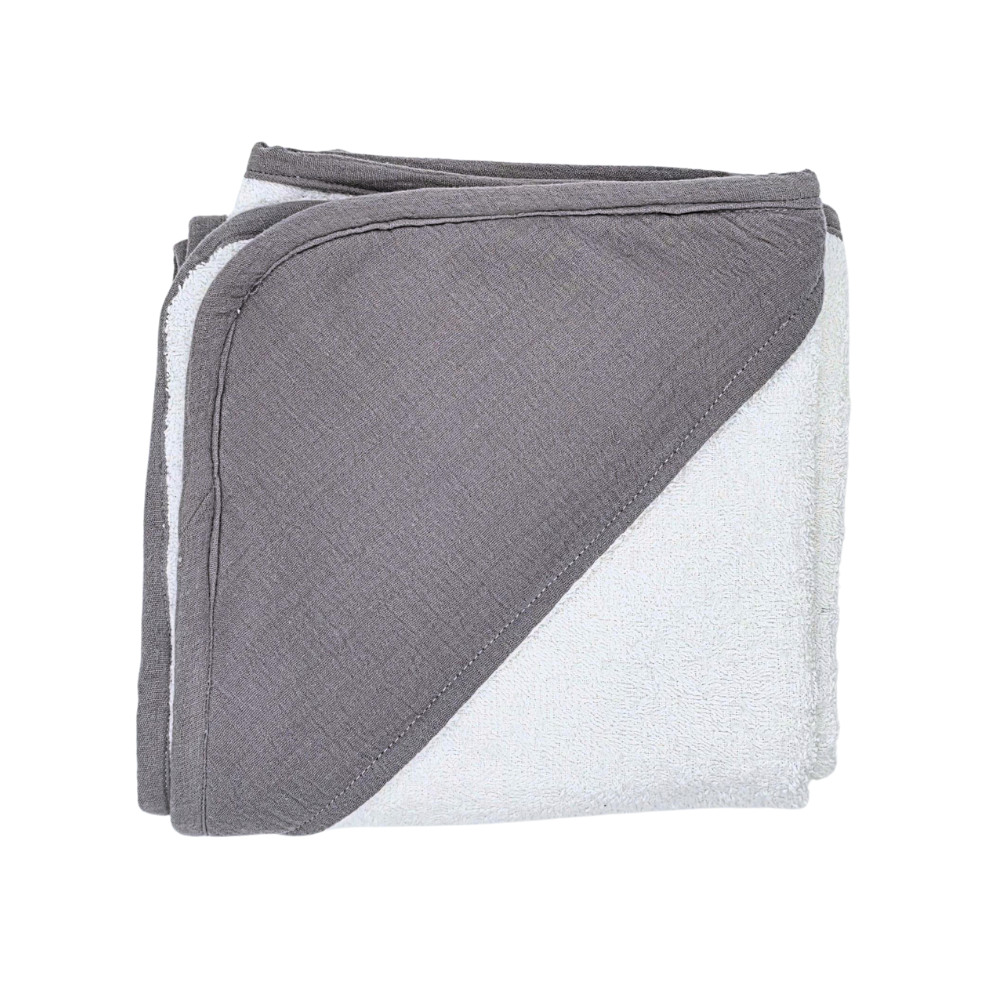 Little Hummingbird Coloured Piping Hooded Cotton Towel