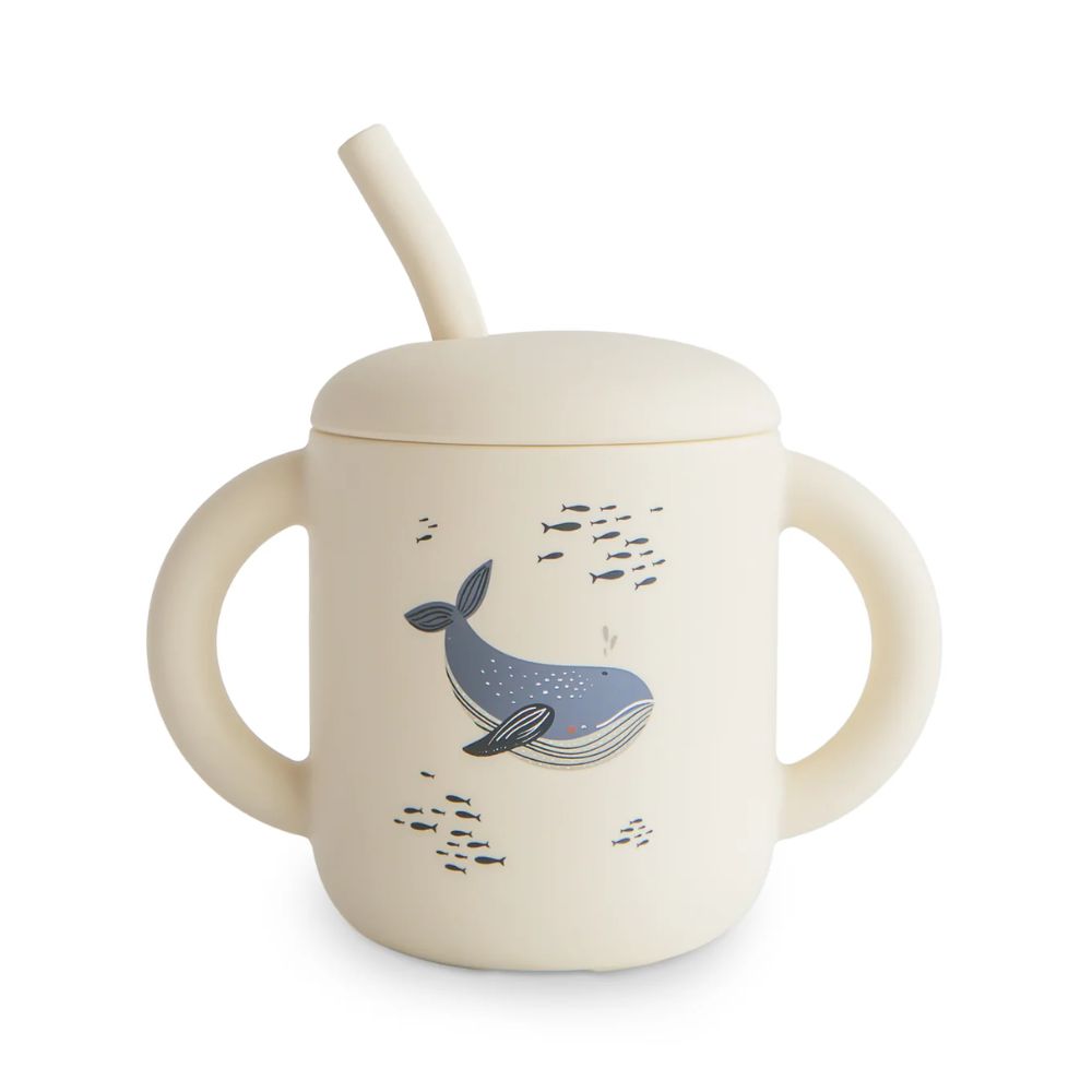 Mushie Silicone Training Cup & Straw