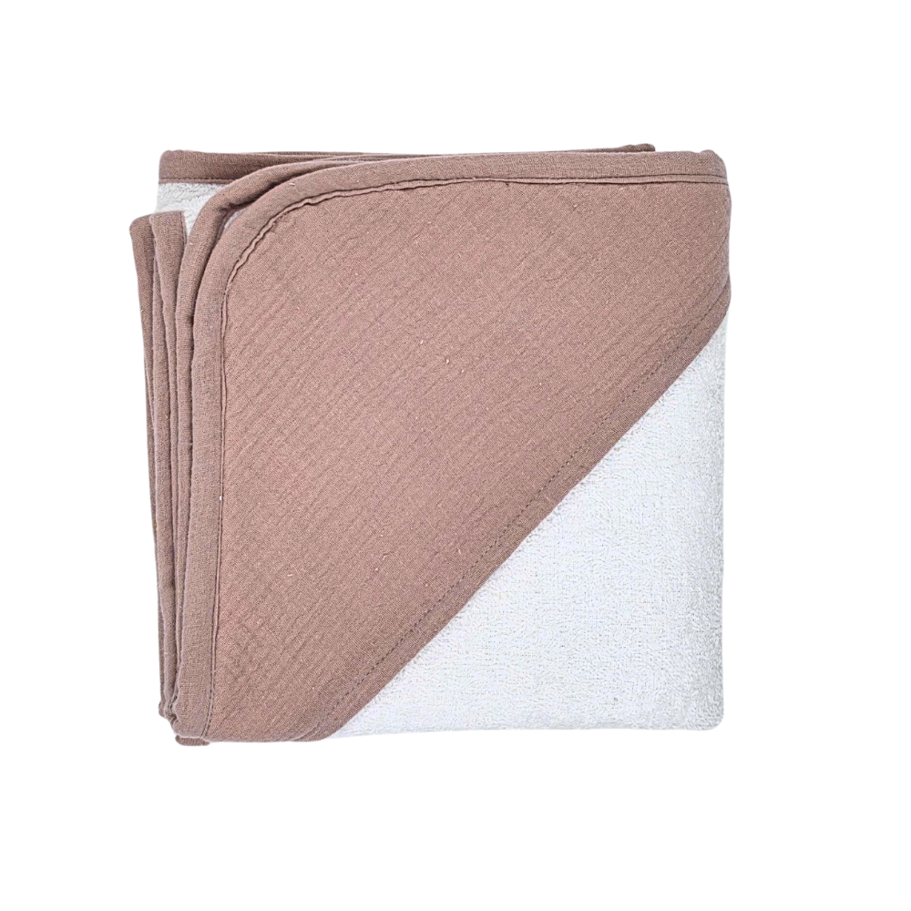 Little Hummingbird Coloured Piping Hooded Cotton Towel