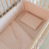 Beige Washed Cotton Cot Fitted Sheet