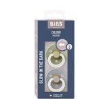 BIBS 2-Pack Colour Glow Pacifiers