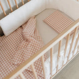 Beige Washed Cotton Cot Fitted Sheet