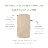 Little Weasel 2-Piece Muslin Burp Cloths