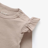 Boki Frilled Organic Rib Long Sleeve Set