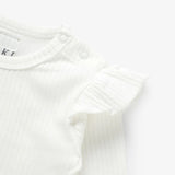 Boki Frilled Organic Rib Long Sleeve Set