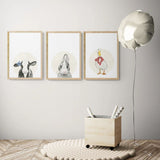 Animals with a Bow Art Print