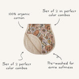 Mushie 2-Piece Burp Cloth