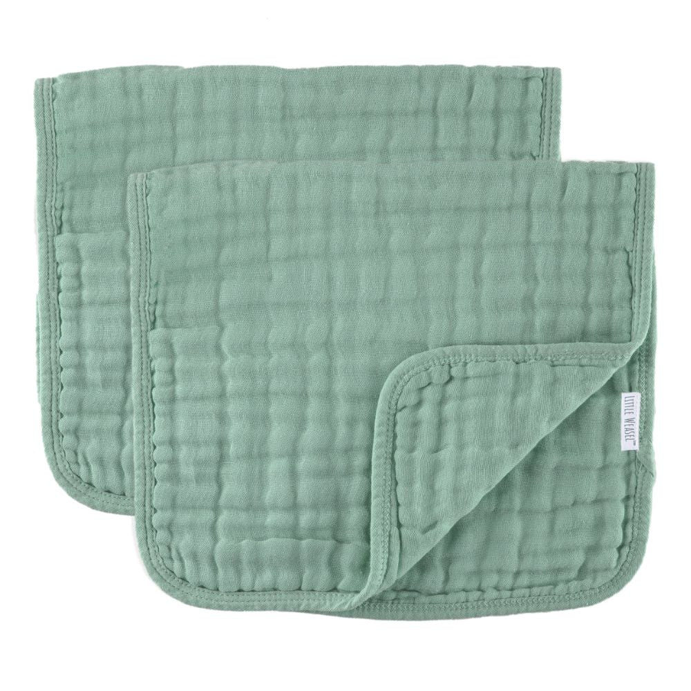 Little Weasel 2-Piece Muslin Burp Cloths