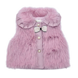 Vintage Dusty Rose Faux Fur Vets