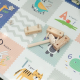 Tayla Jean Grey Brush Strokes & Alphabet Play Mat