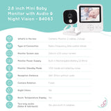 BabyWombWorld 2.8 inch Compact Mini Baby Monitor