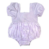 Just Chillin' Lilac Stripe & Floral Romper