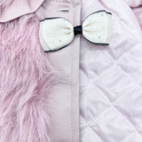 Vintage Dusty Rose Faux Fur Vets