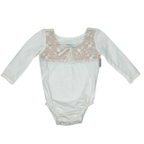 Meerkat Cream Lace Leotard Long Sleeve