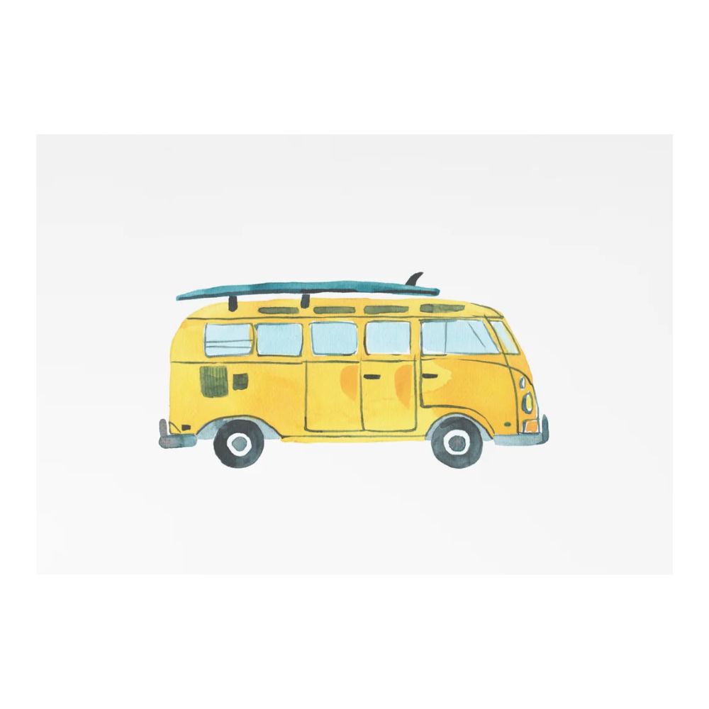 Blue & Yellow Vehicle Art Prints