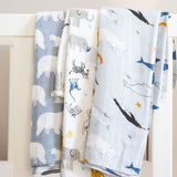 Baby Arctic Creatures Bamboo Swaddle