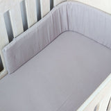 Grey Muslin Cot Fitted Sheet