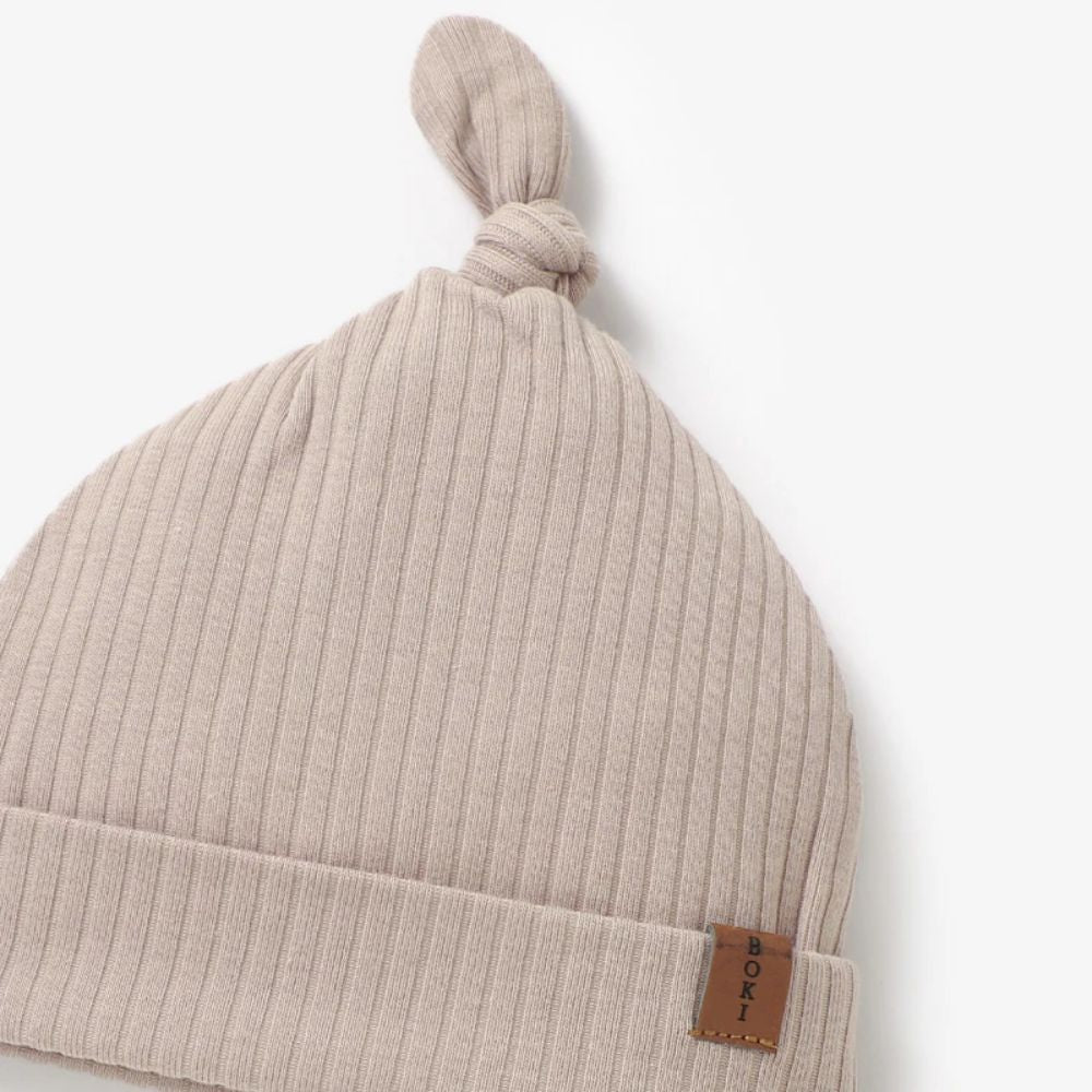 Boki Organic Ribbed Cotton Beanie