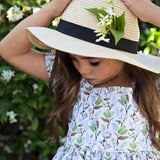 Just Chillin' Green Leaves Puff Sleeves Dress