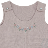Meerkat Pink Linen Dungaree