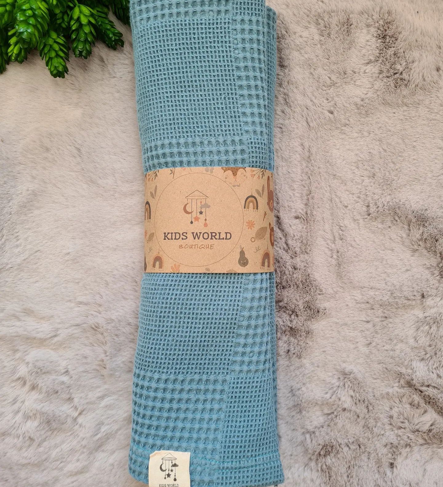 Single Layer Waffle Weave Blanket