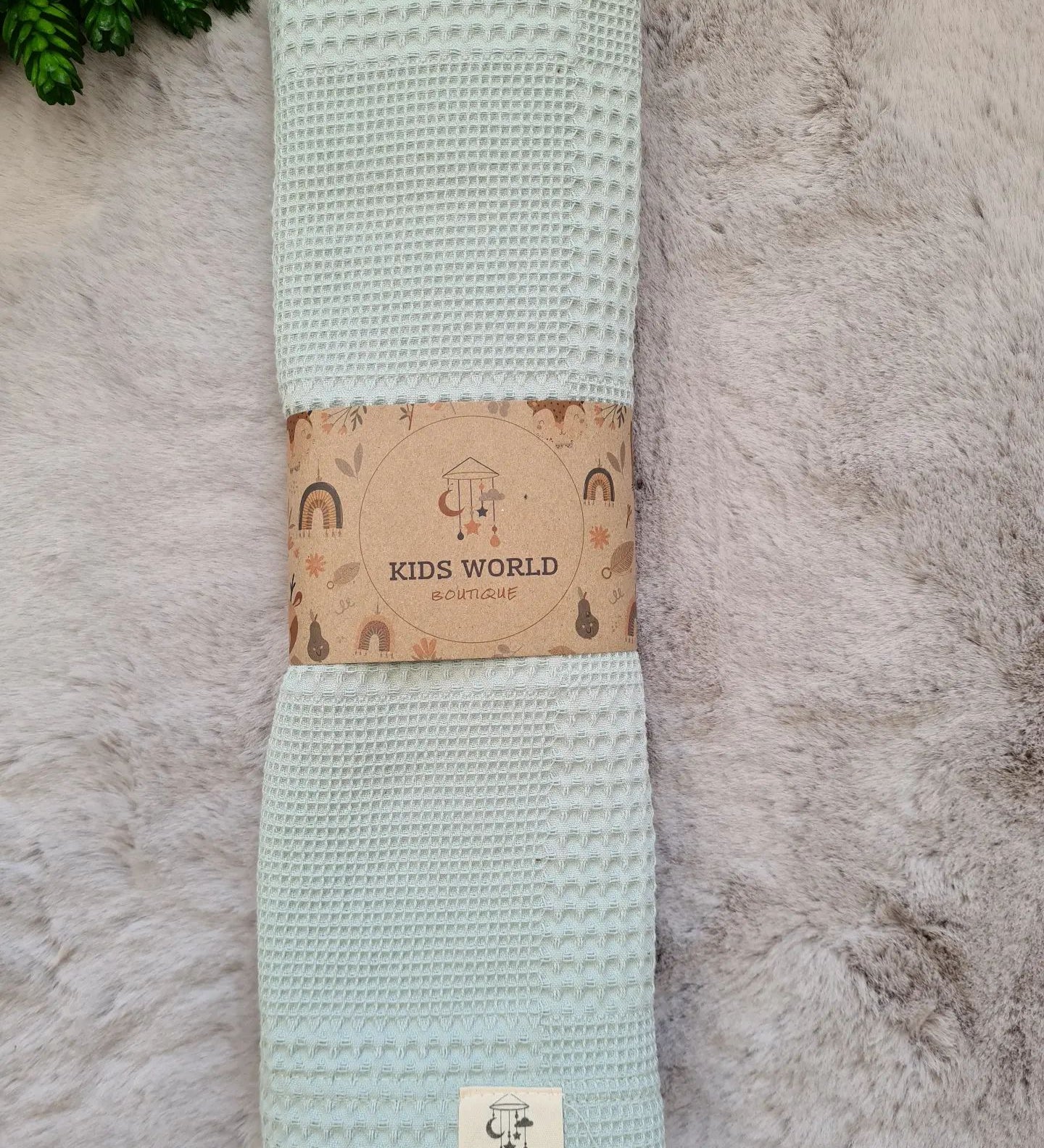 Single Layer Waffle Weave Blanket