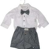 Meerkat White Long Sleeve Formal Onesie