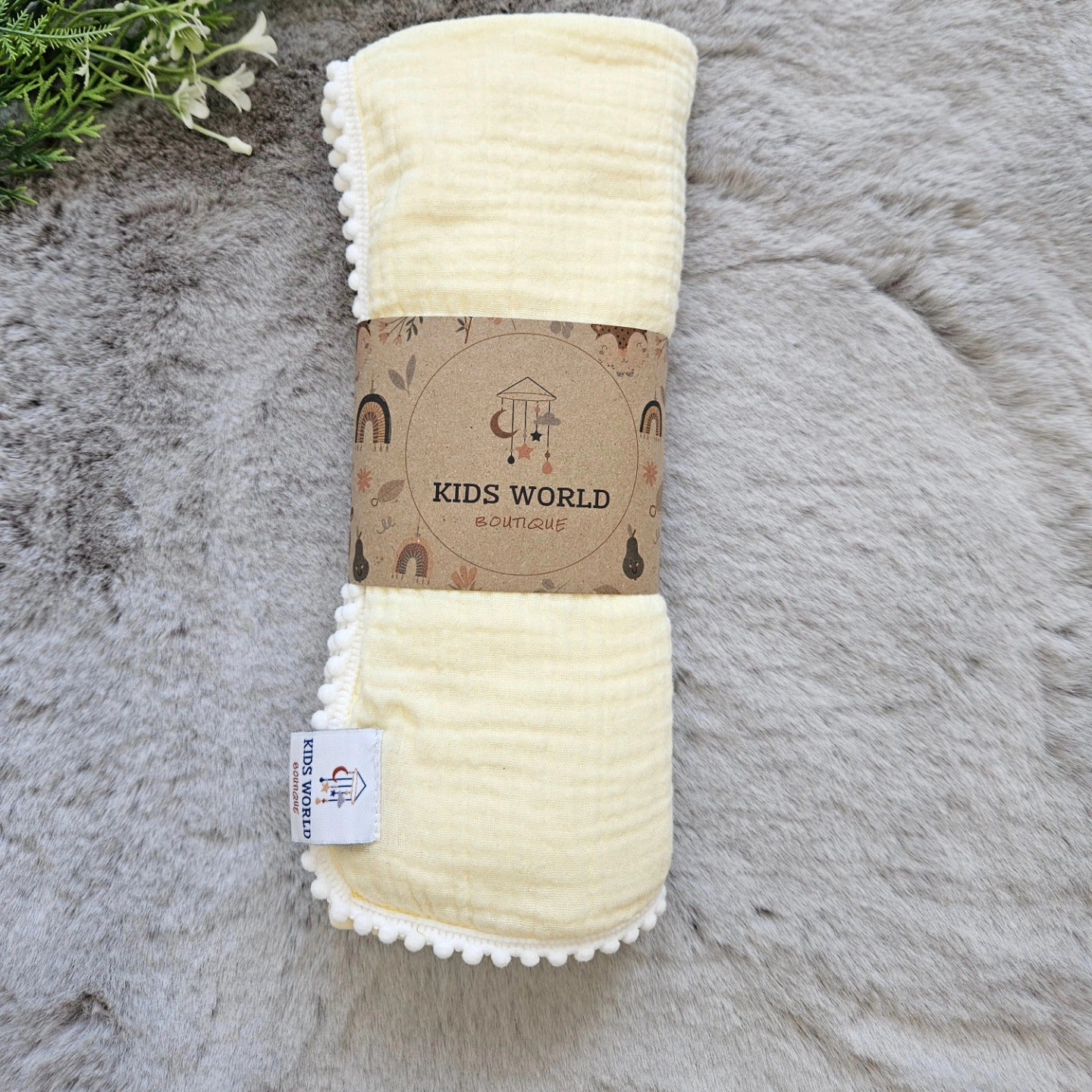 Cheese Muslin Blanket with White Border