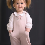 Meerkat Pink Linen Dungaree