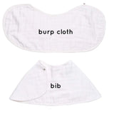 MACCIE 2-in-1 Burp Cloth & Bib Set