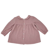 Meerkat Soft Pink Double Muslin Dress with Lace Detail