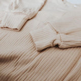 Rainberry Baby Cream Ribbed Onesie Sweater