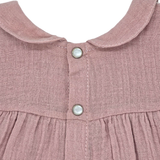 Meerkat Soft Pink Double Muslin Dress with Lace Detail