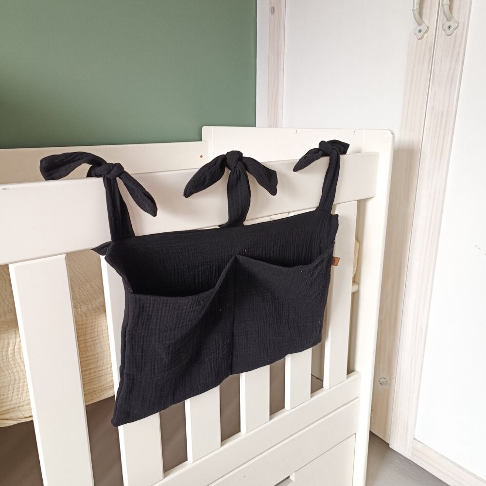 Tulips & Tea Waffled Muslin Cot Organiser